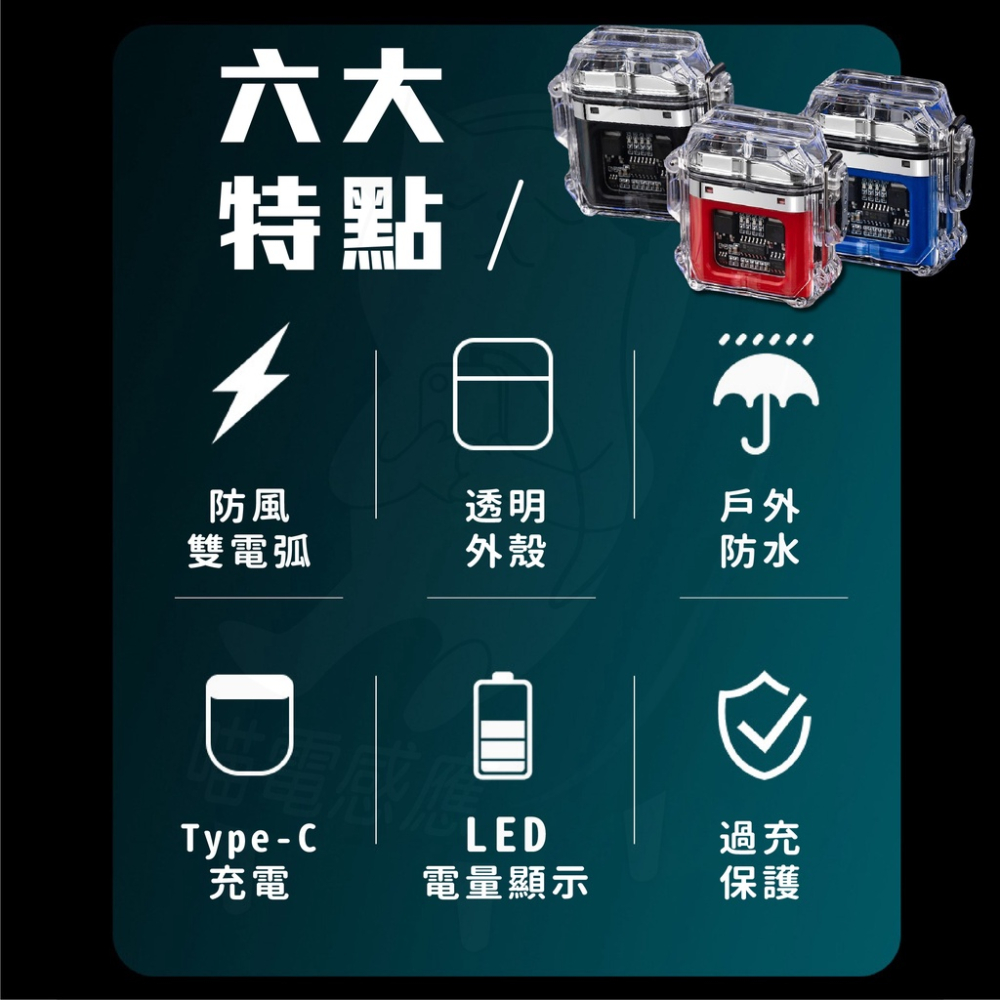 電子打火機 充電打火機 [24h發貨][台灣現貨] usb打火機 防風打火機 透明打火機 交換禮物 生日禮物 聖誕禮物-細節圖2