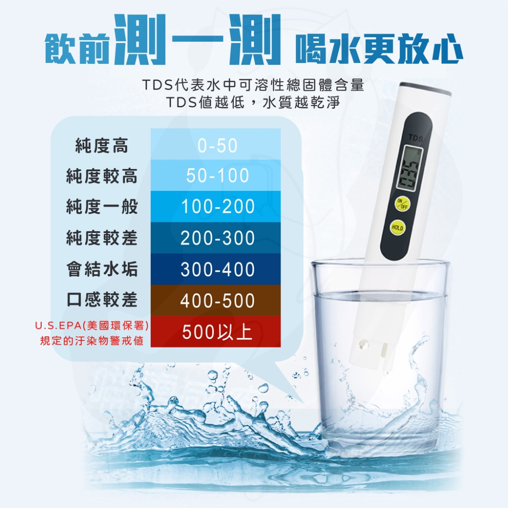 TDS 水質檢測筆 水族 [台灣現貨][快速發貨] 水中雜質度檢測 家用水檢測 養魚 居家 生活-細節圖3