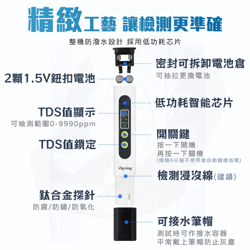 TDS 水質檢測筆 水族 [台灣現貨][快速發貨] 水中雜質度檢測 家用水檢測 養魚 居家 生活-細節圖6