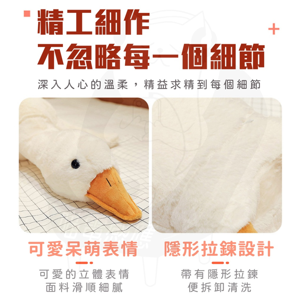 大白鵝 大白鵝抱枕 [24H發貨][台灣現貨] 鴨子抱枕 生日禮物 交換禮物 超大抱枕 抱枕娃娃 抱枕靠墊 玩偶抱枕-細節圖5