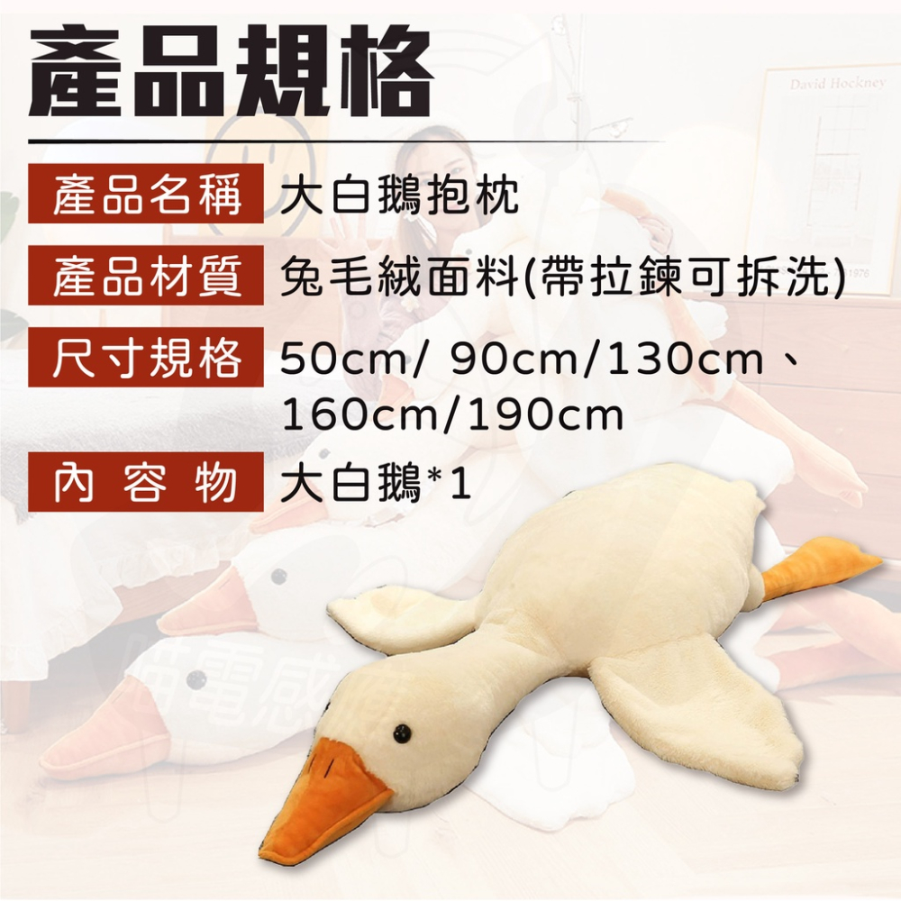 大白鵝 大白鵝抱枕 [24H發貨][台灣現貨] 鴨子抱枕 生日禮物 交換禮物 超大抱枕 抱枕娃娃 抱枕靠墊 玩偶抱枕-細節圖7