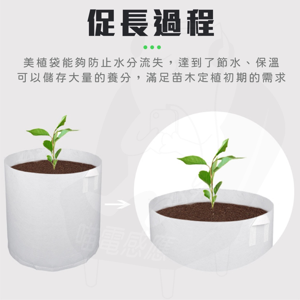 美植袋【台灣現貨24H發貨】(開發票) 種植袋 不織布袋 無紡布袋 手把提袋 無手把種植袋 園藝工具-細節圖5