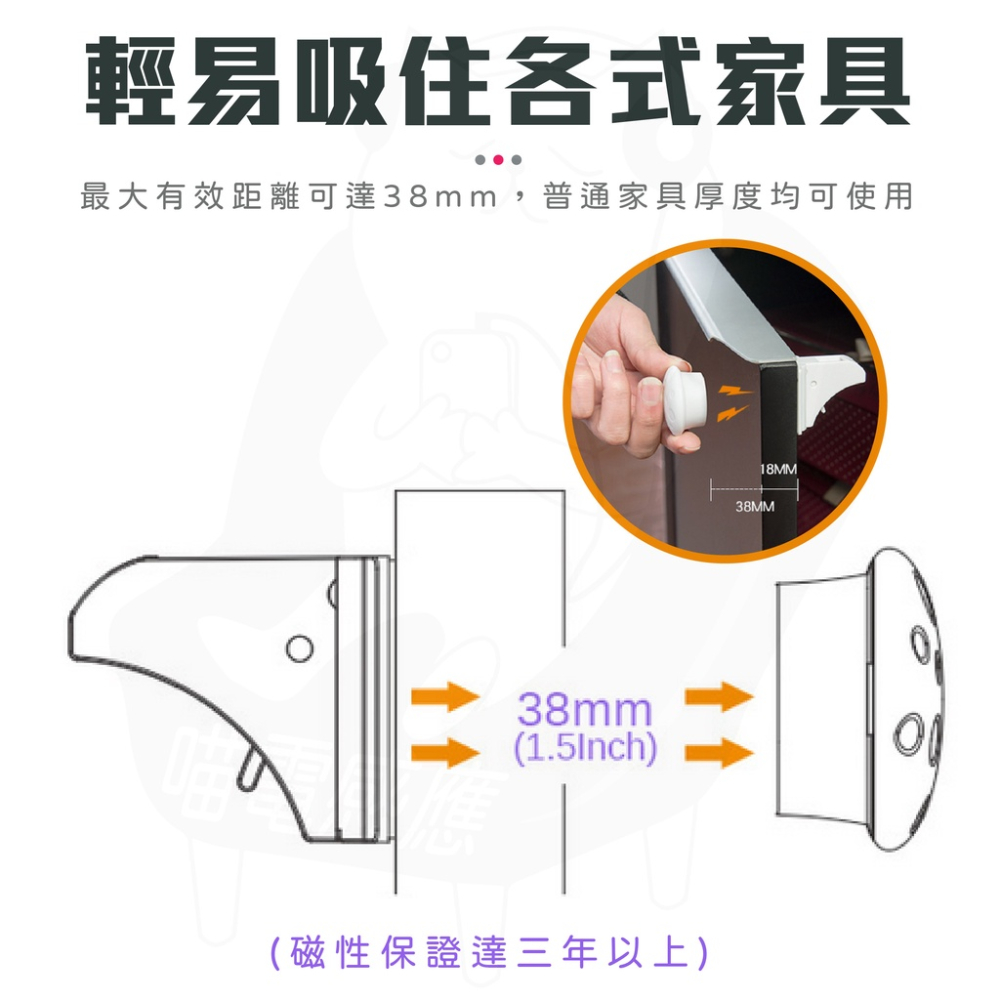 [24h發貨]磁鐵暗鎖 感應鎖 [台灣現貨] 抽屜鎖 櫃子鎖 安全鎖 防盜鎖 隱形鎖 五金零件 居家生活-細節圖4