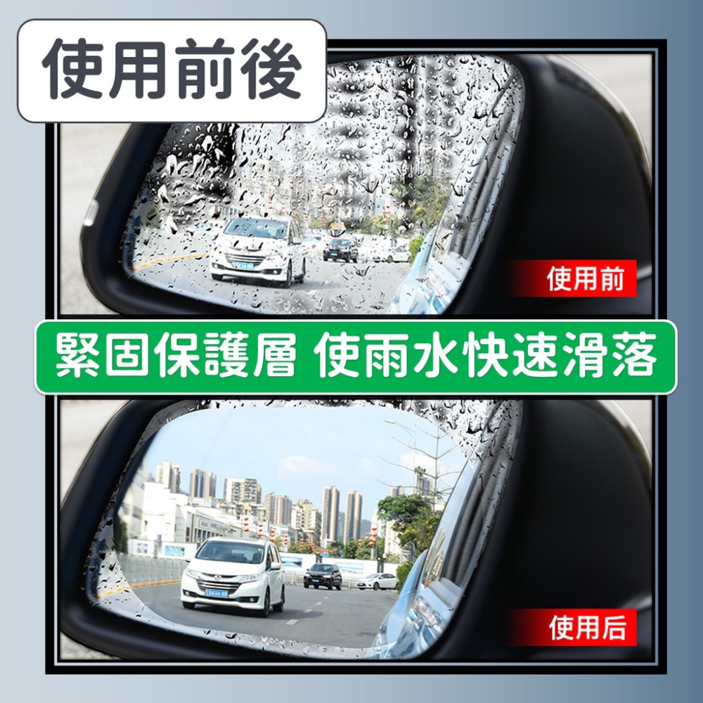後視鏡防雨膜 奈米 防水貼【現貨】『兩片裝 附貼合工具』 防雨貼 防雨膜 疏水膜 防霧 防油 防刮 汽機車可用-細節圖5