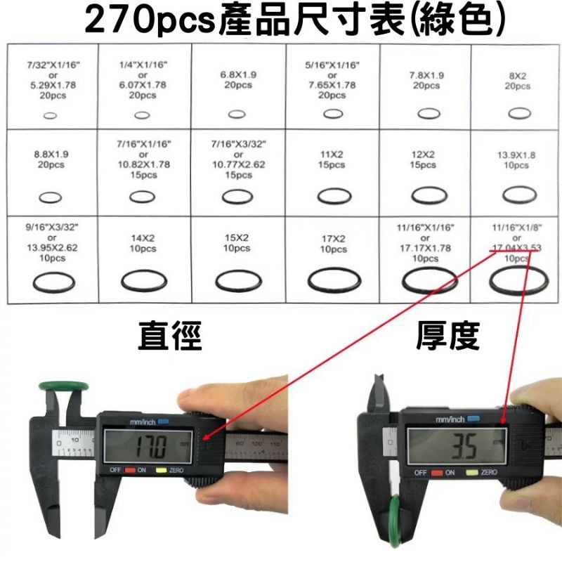 O型環 橡膠圈 標準盒裝 [現貨在台][12h發貨] 密封圈 防油防水耐高熱 通用規格一次收納 車用生活百貨 居家DIY-細節圖8