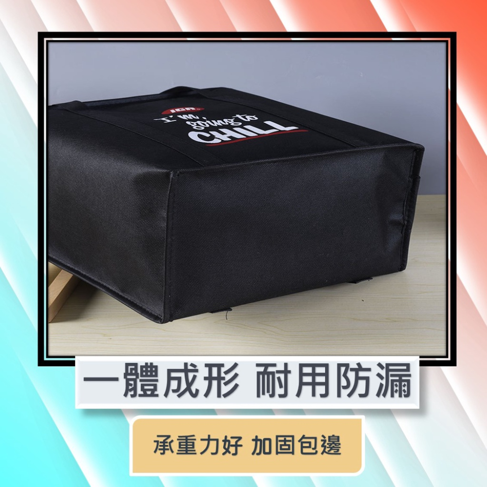 超市購物袋 便當袋 保溫袋 黑色 [大容量][台灣出貨] 外出野餐 露營 提袋 環保 保冷袋 保溫 居家 生活-細節圖5