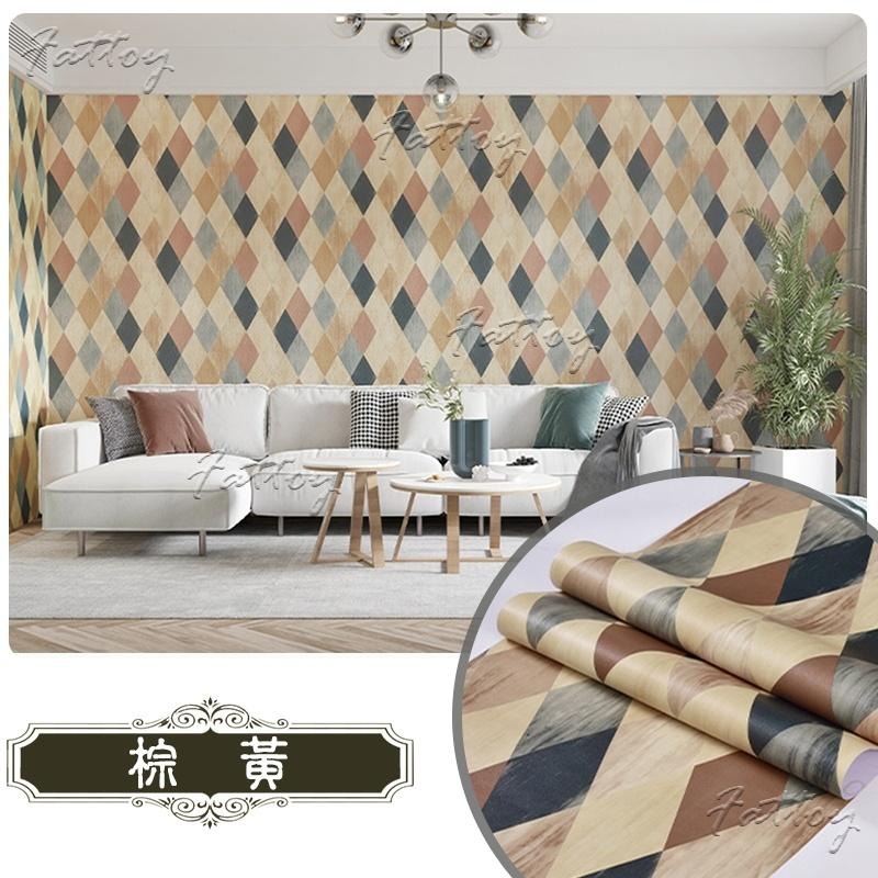 美式復古風自黏壁紙 PVC防水壁紙 英式復古裝修 刷舊壁紙-細節圖4