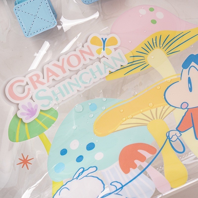 正版授權蠟筆小新野趣時光果凍包 海灘包 防水-細節圖3