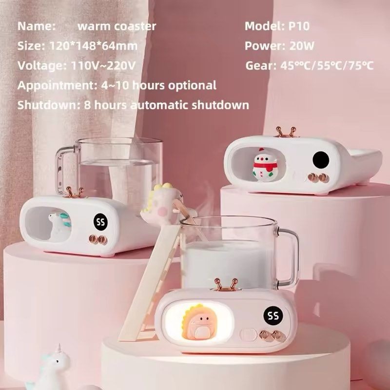 【全新】ANTIAN 安田 萌寵TV數位顯示 智能重力感應恆溫杯墊 45℃ / 55℃ / 75℃-細節圖2