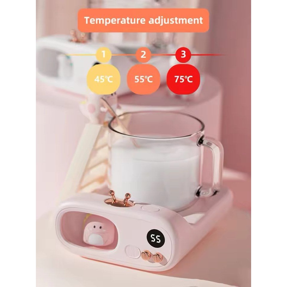 【全新】ANTIAN 安田 萌寵TV數位顯示 智能重力感應恆溫杯墊 45℃ / 55℃ / 75℃-細節圖3
