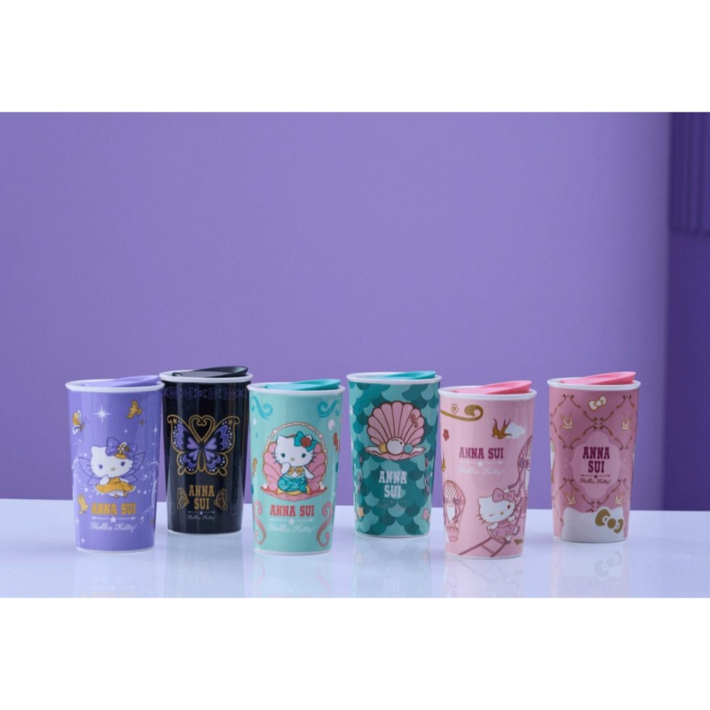 【全新】7-11 居家系列 Anna Sui x Hello Kitty 雙層陶瓷馬克杯-細節圖2