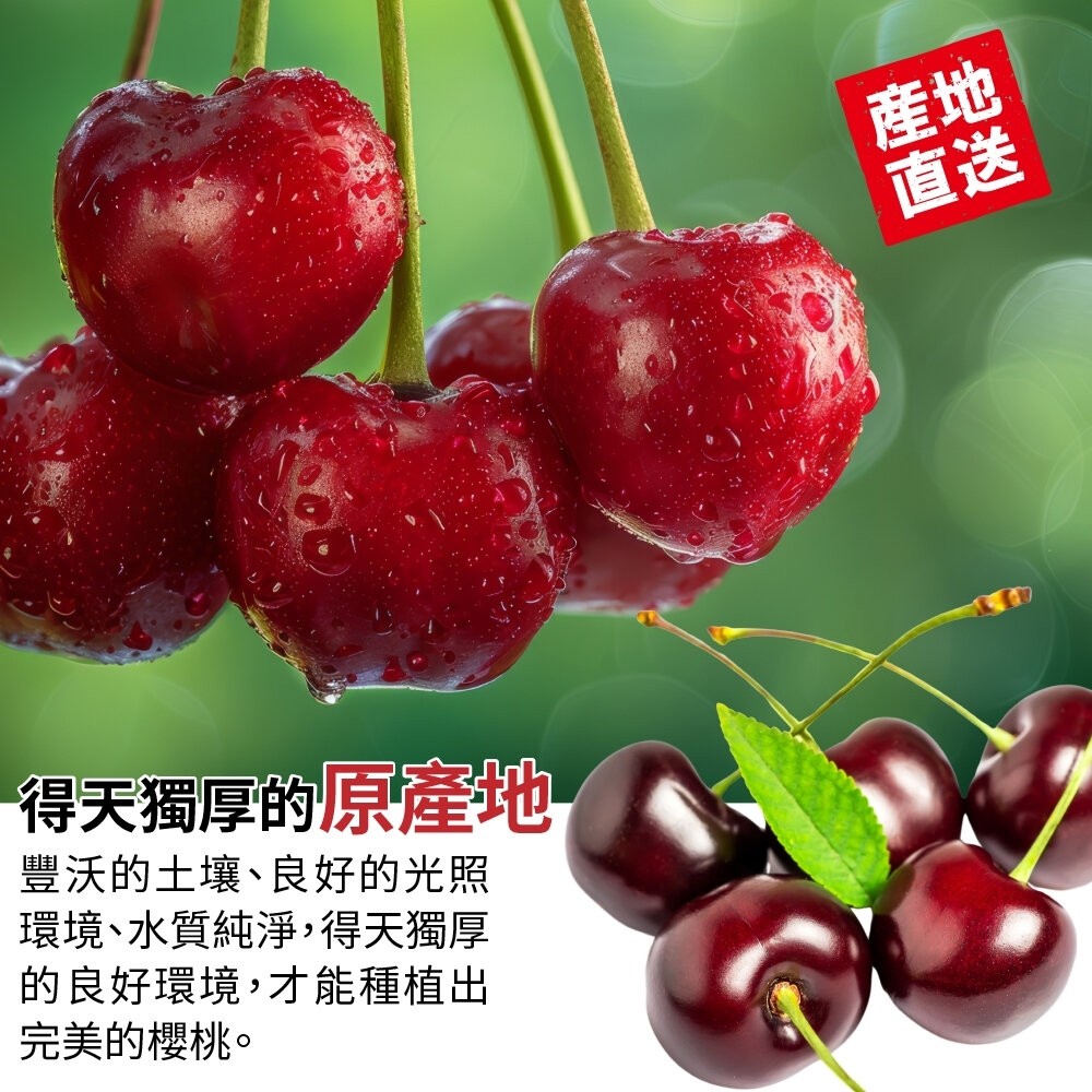 紐西蘭進口櫻桃原裝盒2kg±10% 0運費【果之蔬】紐西蘭櫻桃 櫻桃禮盒 年節禮盒 紐西蘭水果 空運櫻桃-細節圖2
