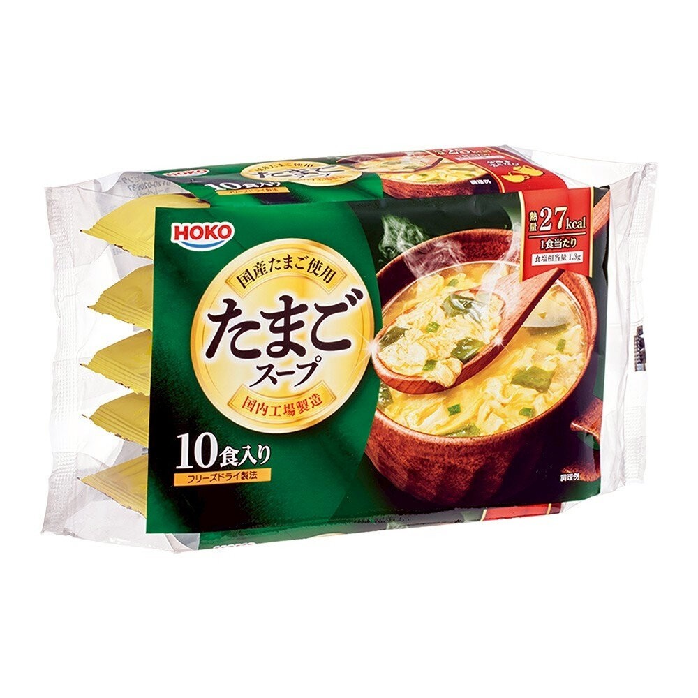日本寶幸食品HOKO 即食蛋花湯10入組 湯包 沖泡包-細節圖2