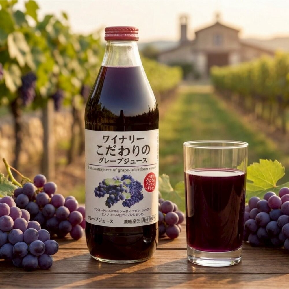 日本 Alps 阿爾卑斯紅葡萄汁 1000ml 100%紅葡萄汁 葡萄汁-細節圖6