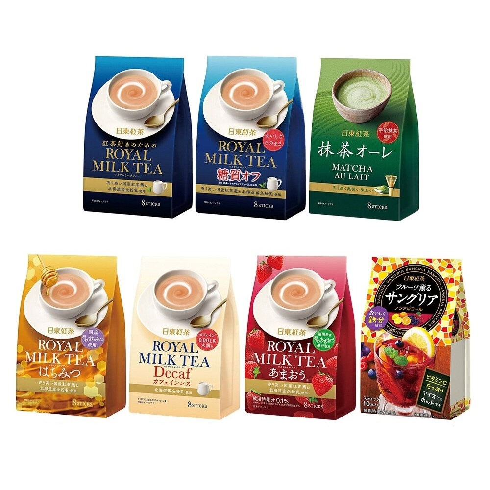 【日東紅茶】人氣沖泡飲系列 皇家奶茶／草莓奶茶／抹茶歐蕾／蜂蜜奶茶／水果茶 日本原裝進口 0運費-細節圖2