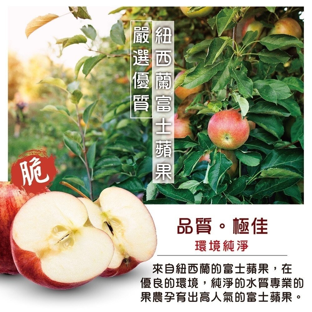 紐西蘭富士蘋果(每顆180g±10%) 0運費【果之蔬】-細節圖2