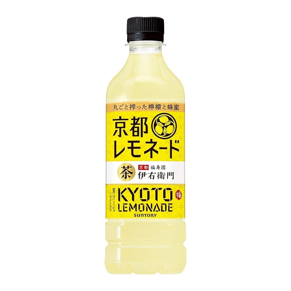 日本Suntory 三得利伊右衛門京都檸檬風味飲(每瓶525ml) 檸檬茶 檸檬飲 檸檬綠茶-細節圖2