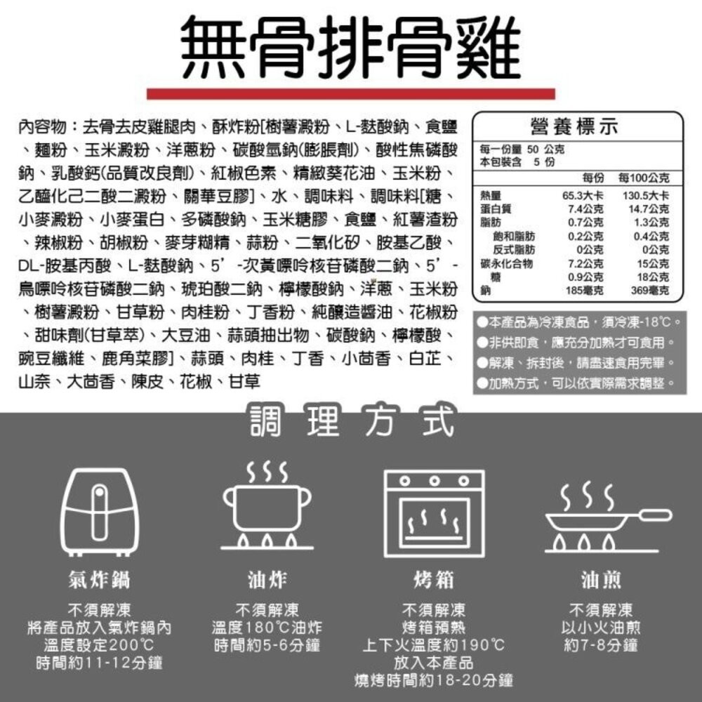 正點無骨排骨雞(每包250g±10%)【天天鮮配】滿額免運-細節圖7