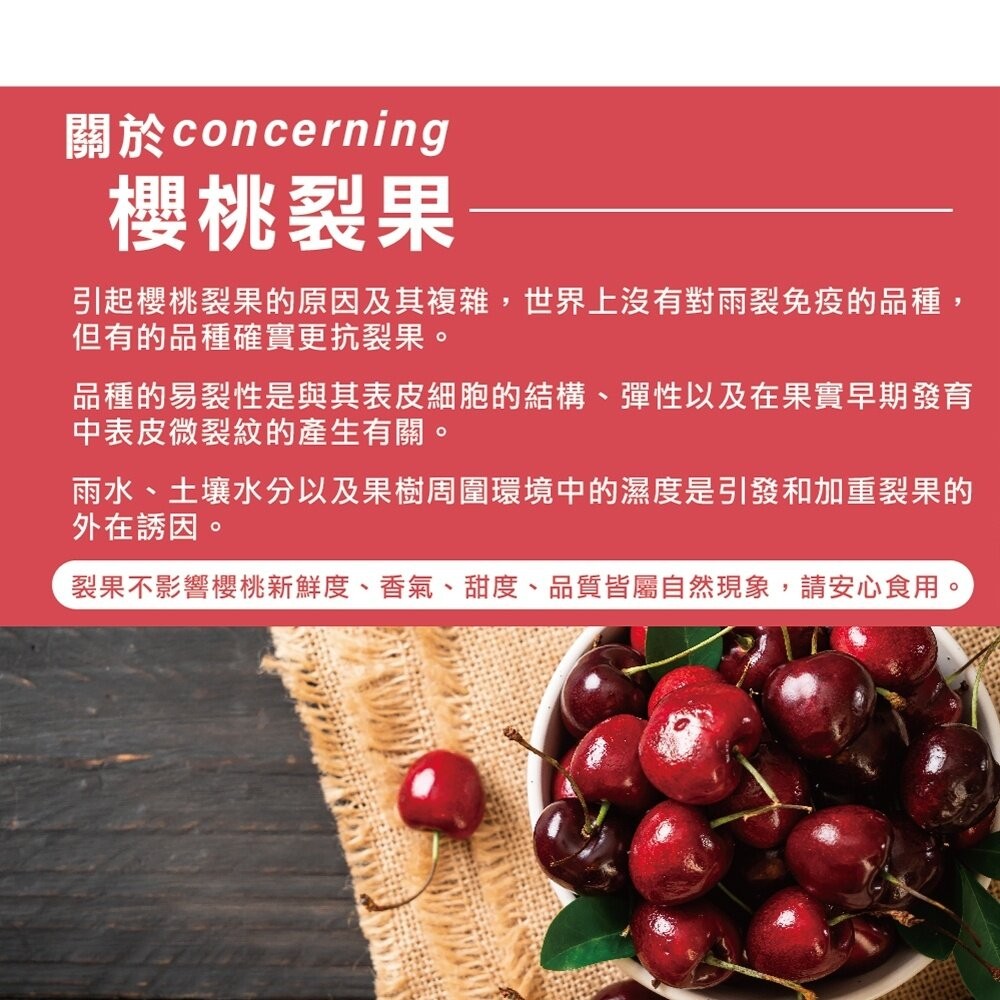 美國華盛頓櫻桃原裝2kg±10%(贈提袋) 0運費【果之蔬】美國櫻桃 華盛頓櫻桃 櫻桃禮盒 9R 9.5R 8.5R-細節圖7