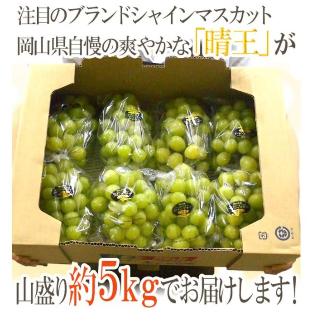 日本岡山晴王麝香葡萄原箱 0運費【果之蔬】日本葡萄 無籽葡萄 綠葡萄 日本綠葡萄 日本水果 晴王葡萄-細節圖7
