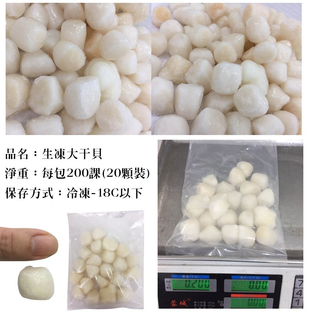 鮮美Q彈生凍干貝(每包約20顆/共200g±10%)【天天鮮配】滿額免運-細節圖6