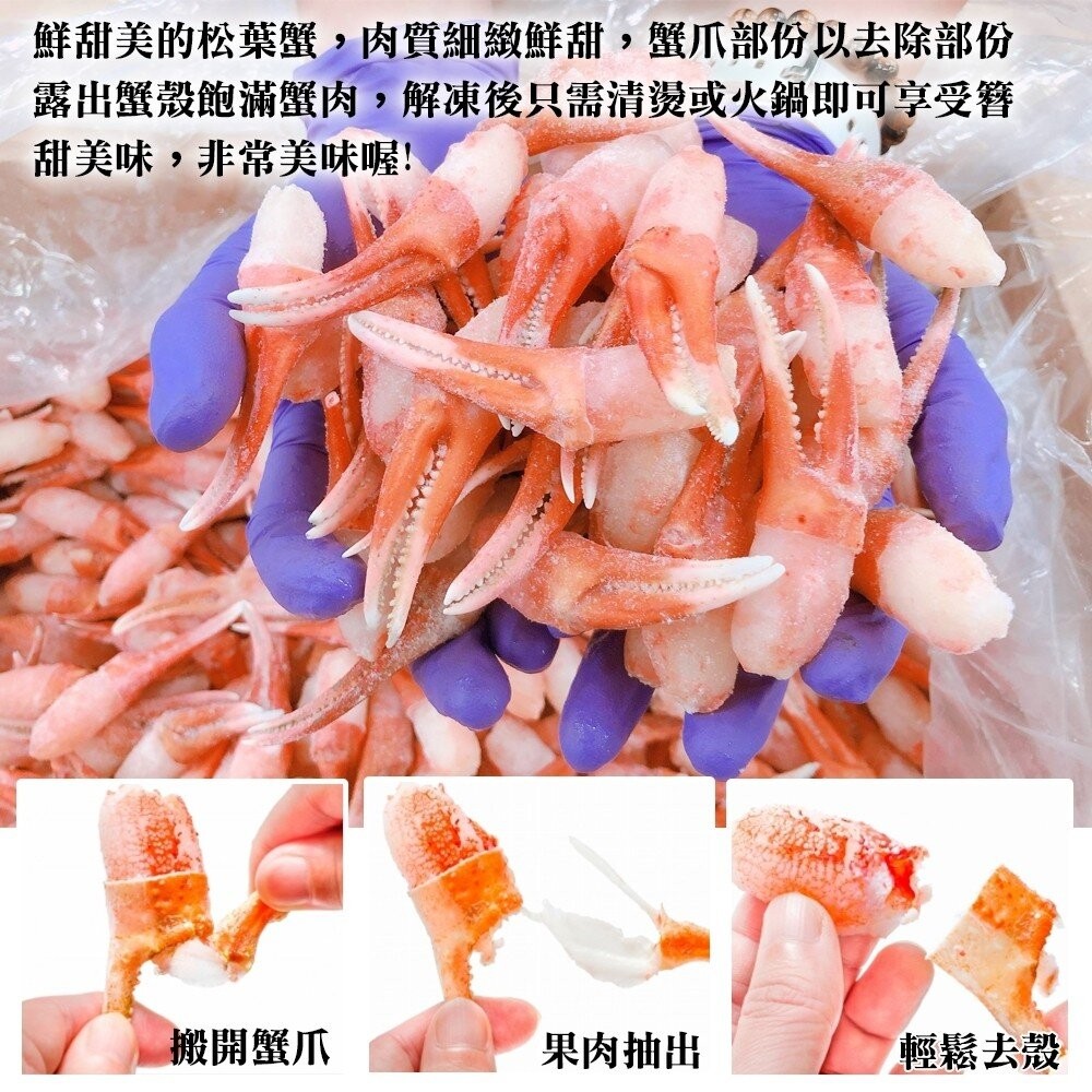 日本鳥取縣松葉蟹鉗(每包10-15個/200g±10%)【天天鮮配】滿額免運 蟹鉗 蟹腳 螃蟹 火鍋料-細節圖8