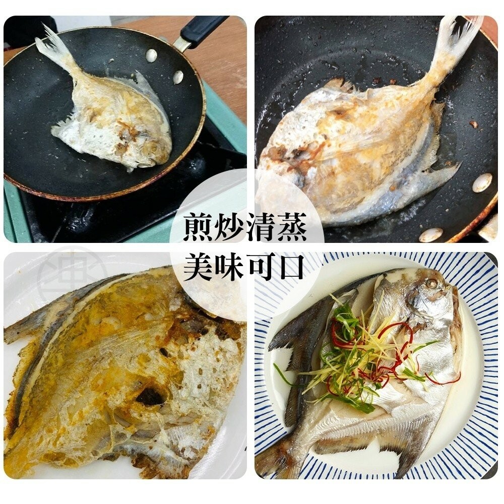 嚴選鮮嫩野生小白鯧(每包3-5尾/共約300g±10%)【海陸管家】-細節圖7
