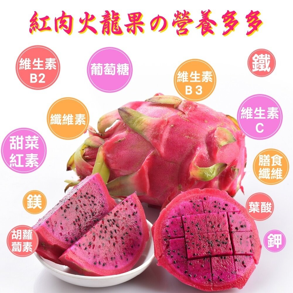 台灣紅肉火龍果 0運費【天天鮮配】紅龍果 紅色火龍果-細節圖7