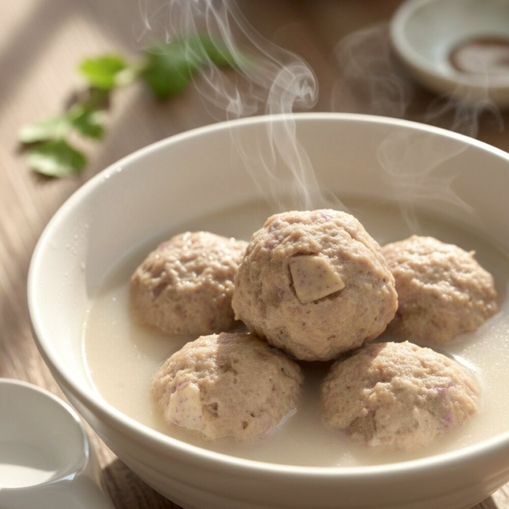 陳家大甲芋頭貢丸(每包7-8顆/300g±10%)【天天鮮配】滿額免運 大甲芋頭丸 火鍋丸 煮湯關東煮-細節圖2