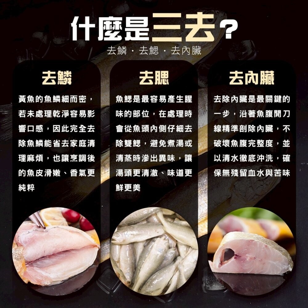 鮮凍整尾三去黃魚(每尾250-300g)【海陸管家】滿額免運-細節圖4