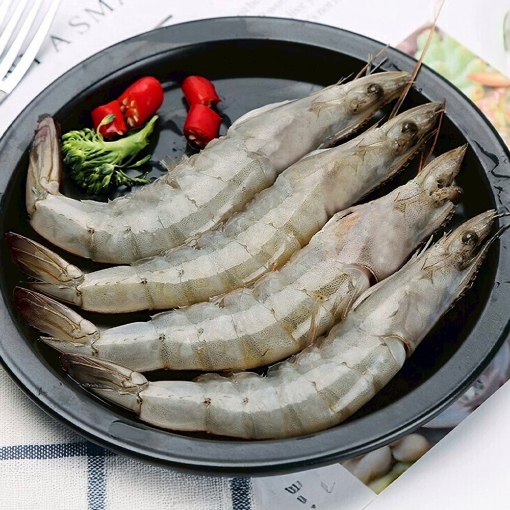 野放活凍超大巴拿馬白蝦(每盒20-30隻/約600g)【天天鮮配】白蝦 大白蝦-細節圖2