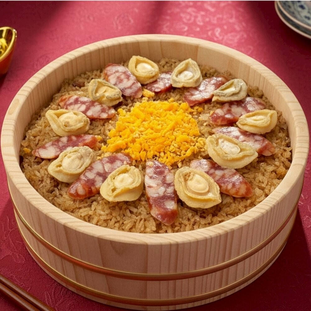 海味黃金鮑臘腸米糕(每盒1000g±10%)【廚鮮食代】滿額免運-細節圖2