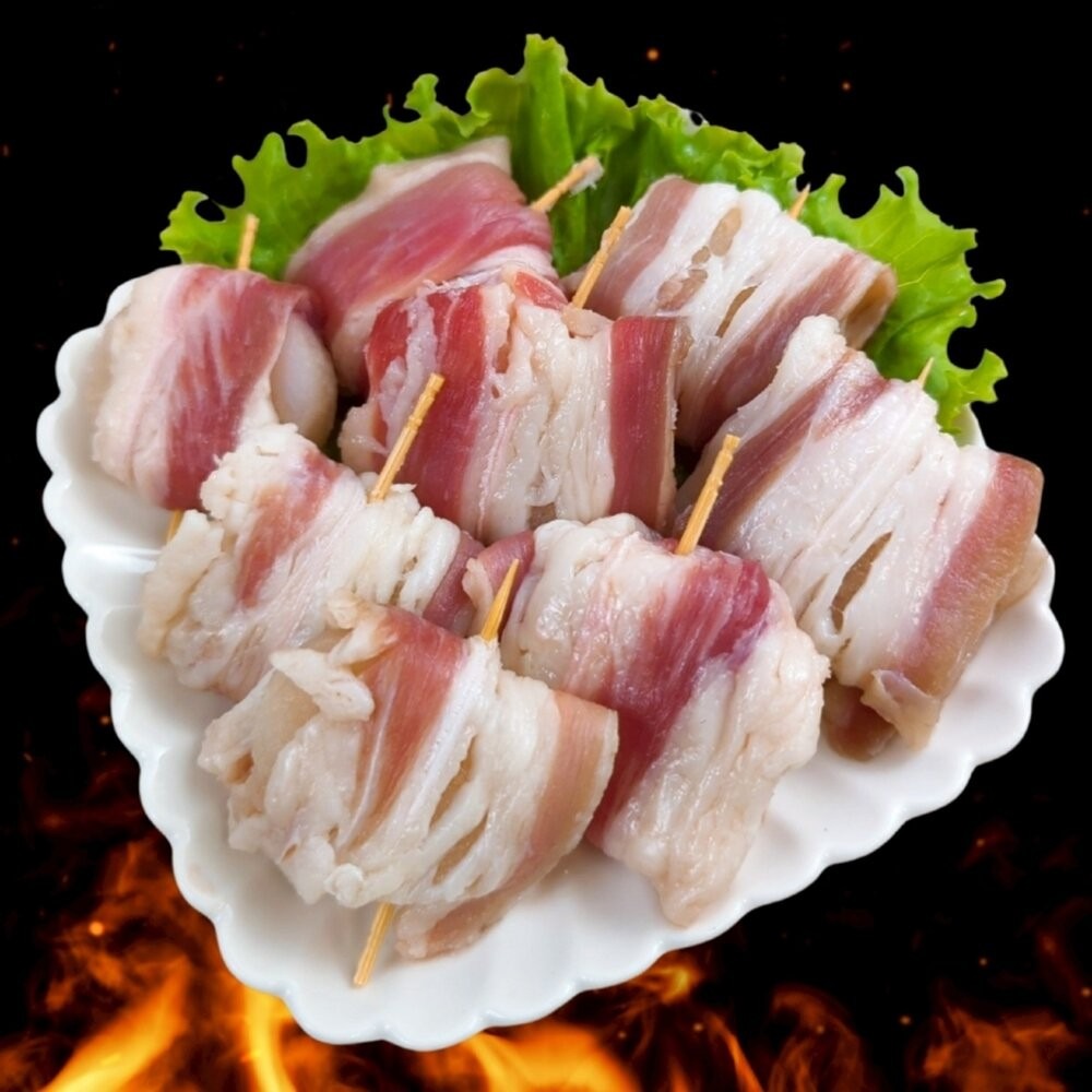 牛五花干貝肉卷(每盒8顆/190g±10%)【海陸管家】美國牛 五花牛 牛肉片 火鍋肉片 燒烤肉片-細節圖2