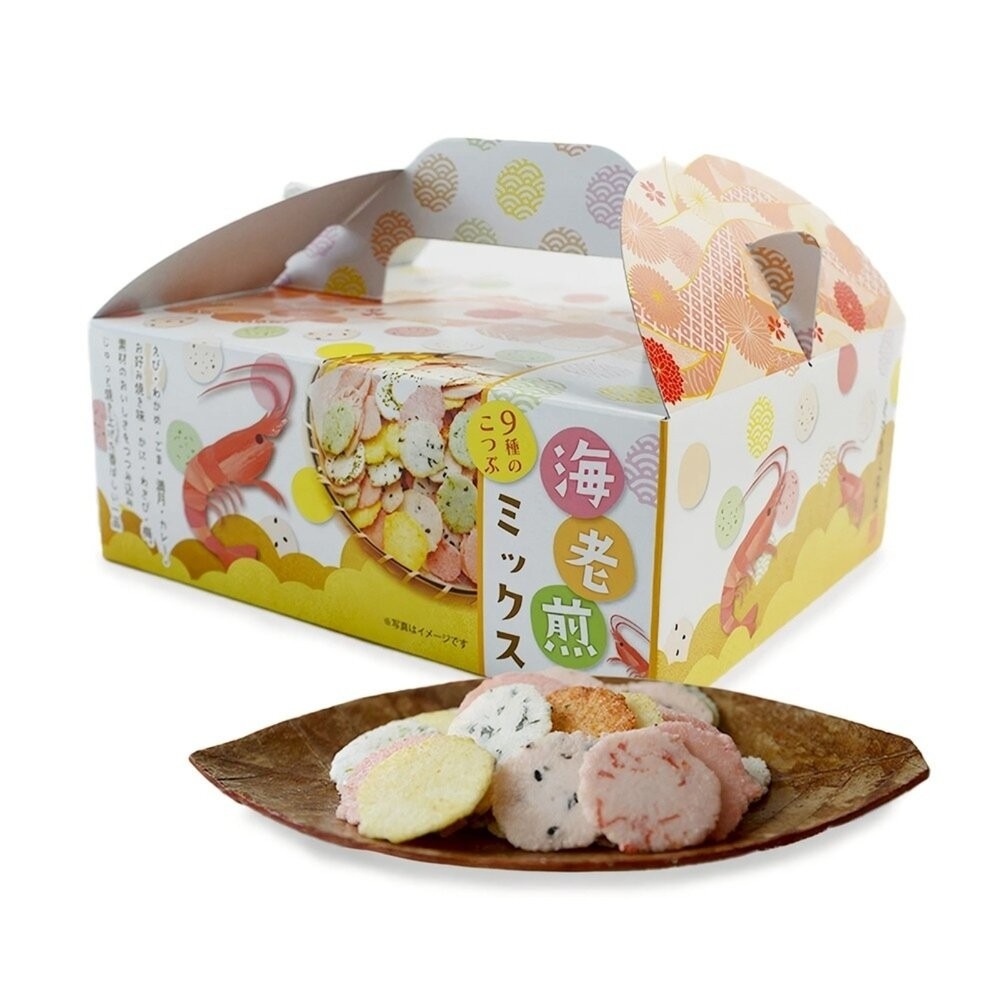 日本金澤兼六海老綜合煎餅禮盒(每盒80g) 日本餅乾 日本零食 仙貝 米果-細節圖2