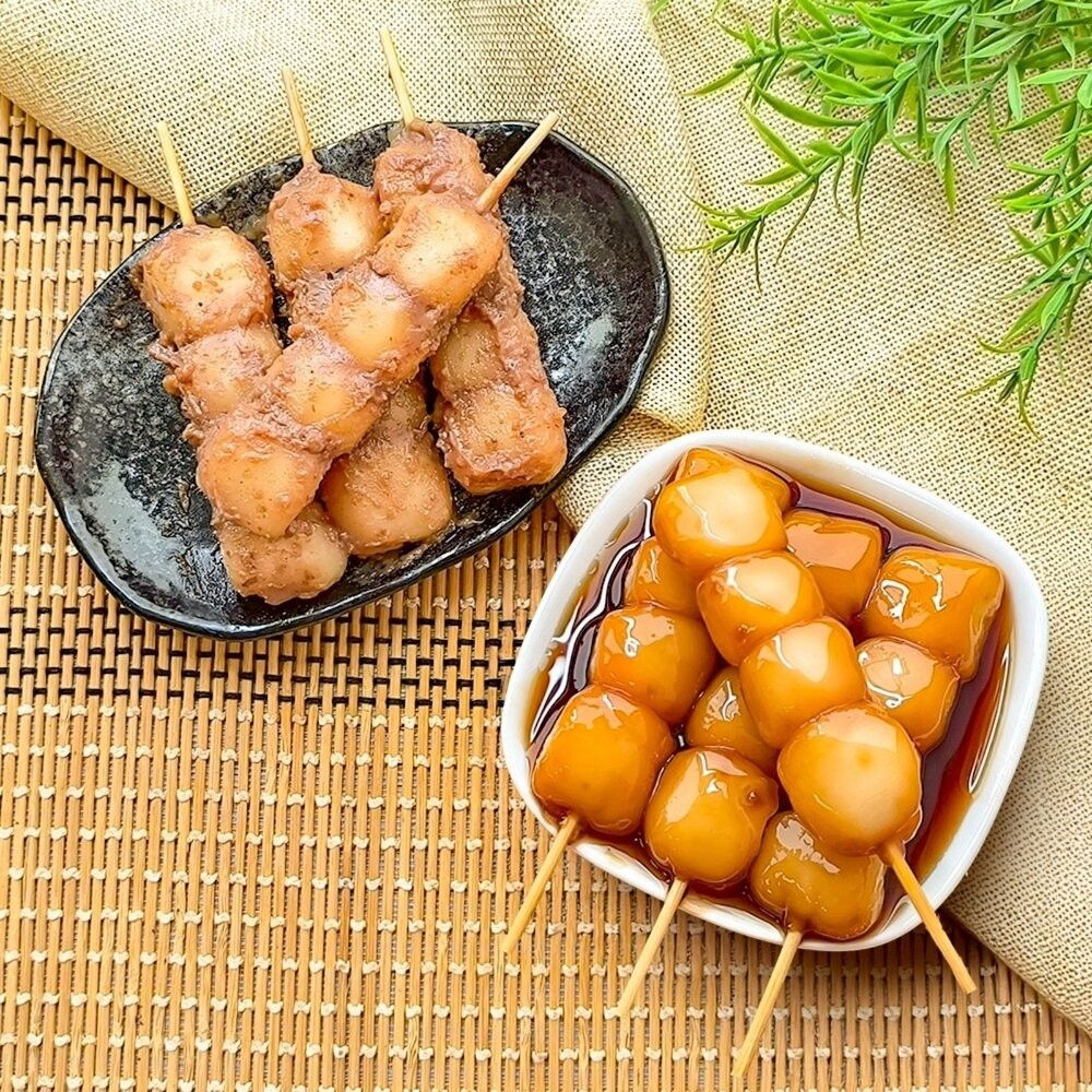 野島小樽琥珀串糰子 核桃風味/醬油風味(每包4串/200g±10%)【海陸管家】滿額免運 日本原裝進口 日本糰子-細節圖2