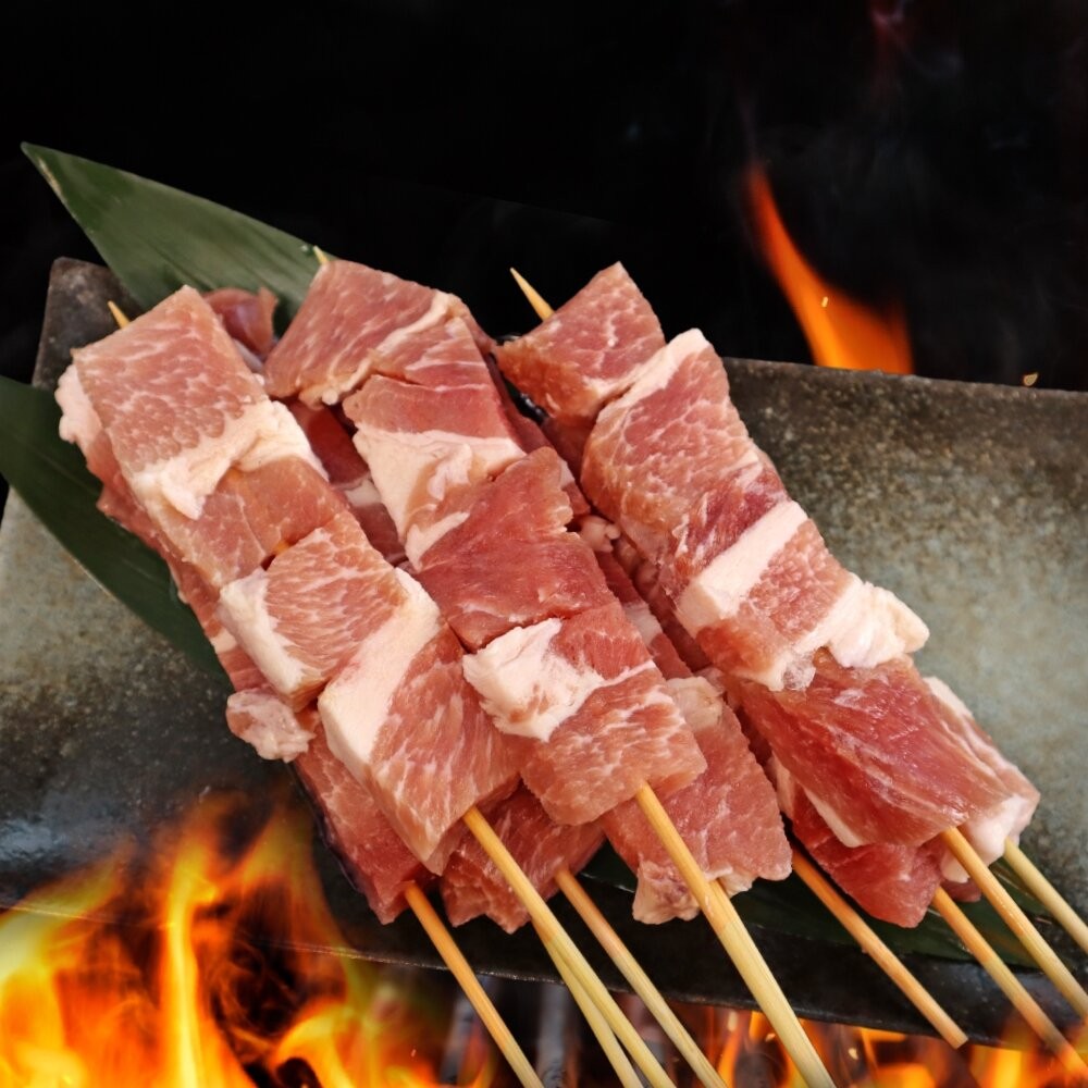 加拿大豬五花肉串(每包5串/約150g)【鮮肉王國】滿額免運 燒烤 烤肉串 豬肉串 BBQ 串烤 肉串 豬五花-細節圖2