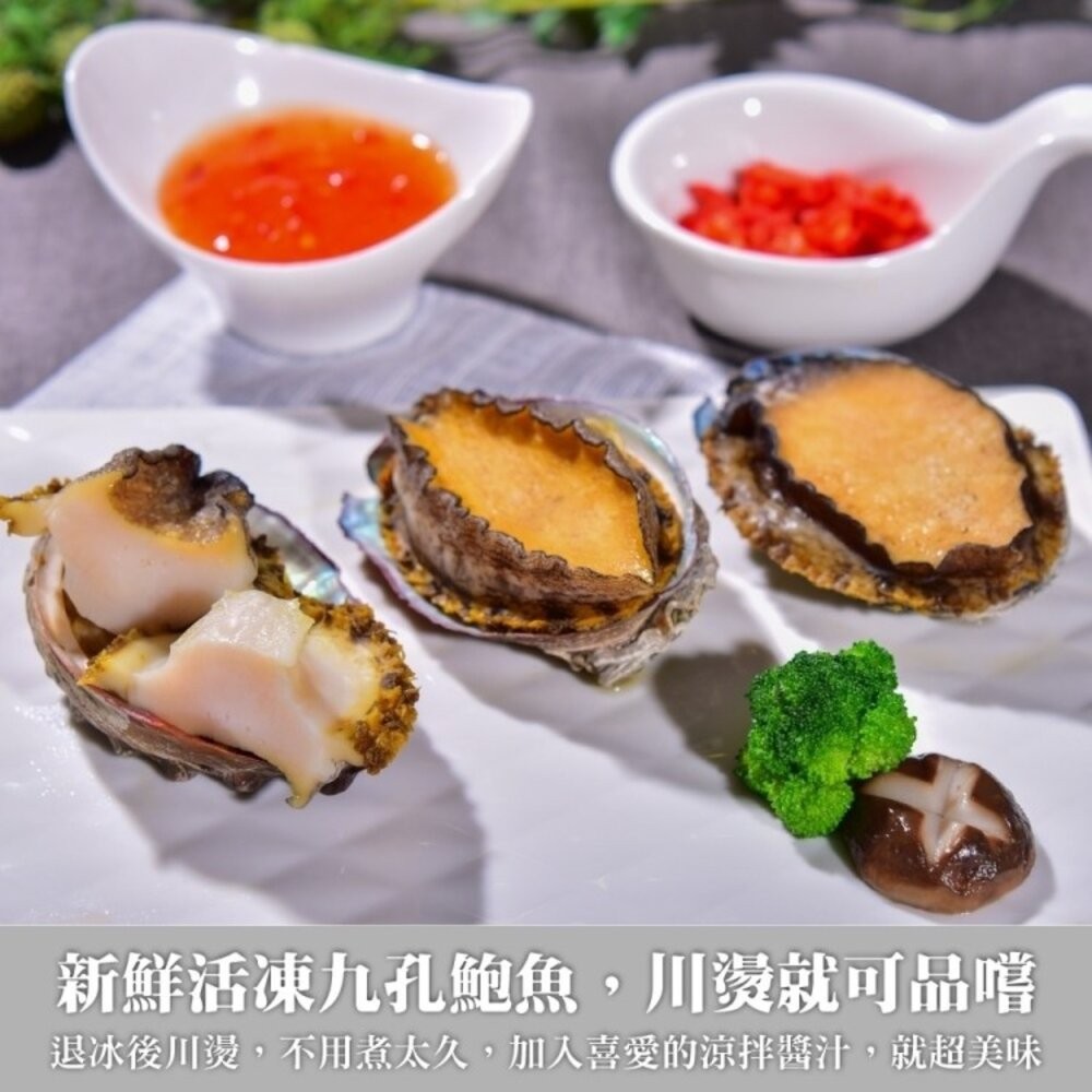 鮮凍2XL半殼九孔鮑魚(1kg±10%/10-12粒)【天天鮮配】滿額免運-細節圖9