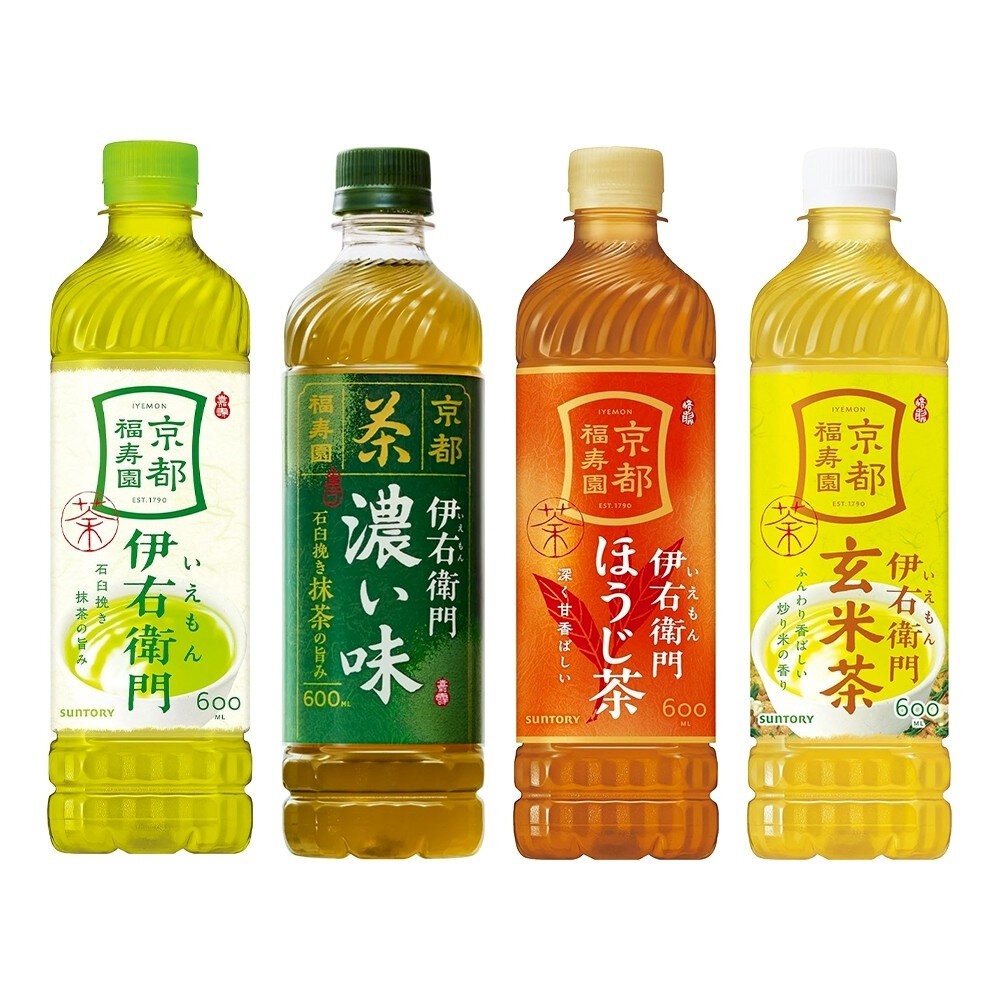 日本Suntory 伊右衛門 綠茶/濃厚綠茶/炒茶/玄米茶/茉莉花茶(每瓶600ml) 無糖茶 煎茶 焙茶 無糖綠茶-細節圖2