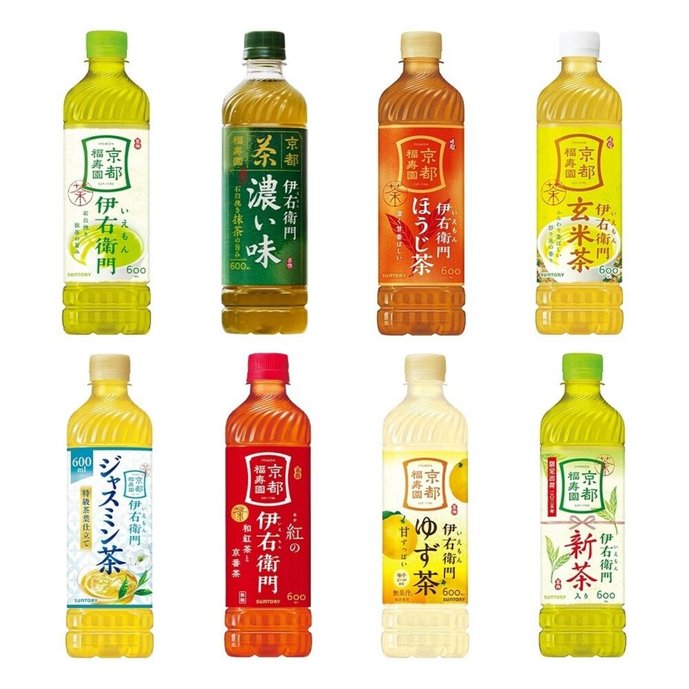 日本Suntory 伊右衛門 紅茶/綠茶/濃厚綠茶/炒茶/玄米茶/茉莉花茶/柚子茶/新茶(每瓶600ml) 無糖茶 煎茶-細節圖2