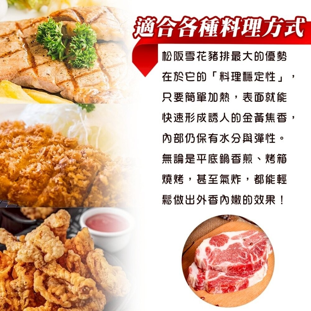 松阪雪花豬排(每片100g±10%)【海陸管家】進口豬排 豬排-細節圖5