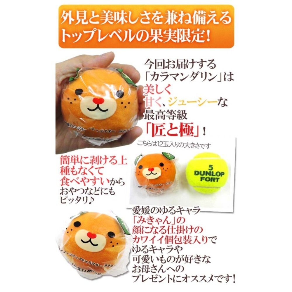 日本愛媛縣卡通溫室蜜柑原裝禮盒1kg±10%/12-15入 0運費【果之蔬】日本蜜柑 日本橘子 日本水果禮盒 愛媛蜜柑-細節圖6