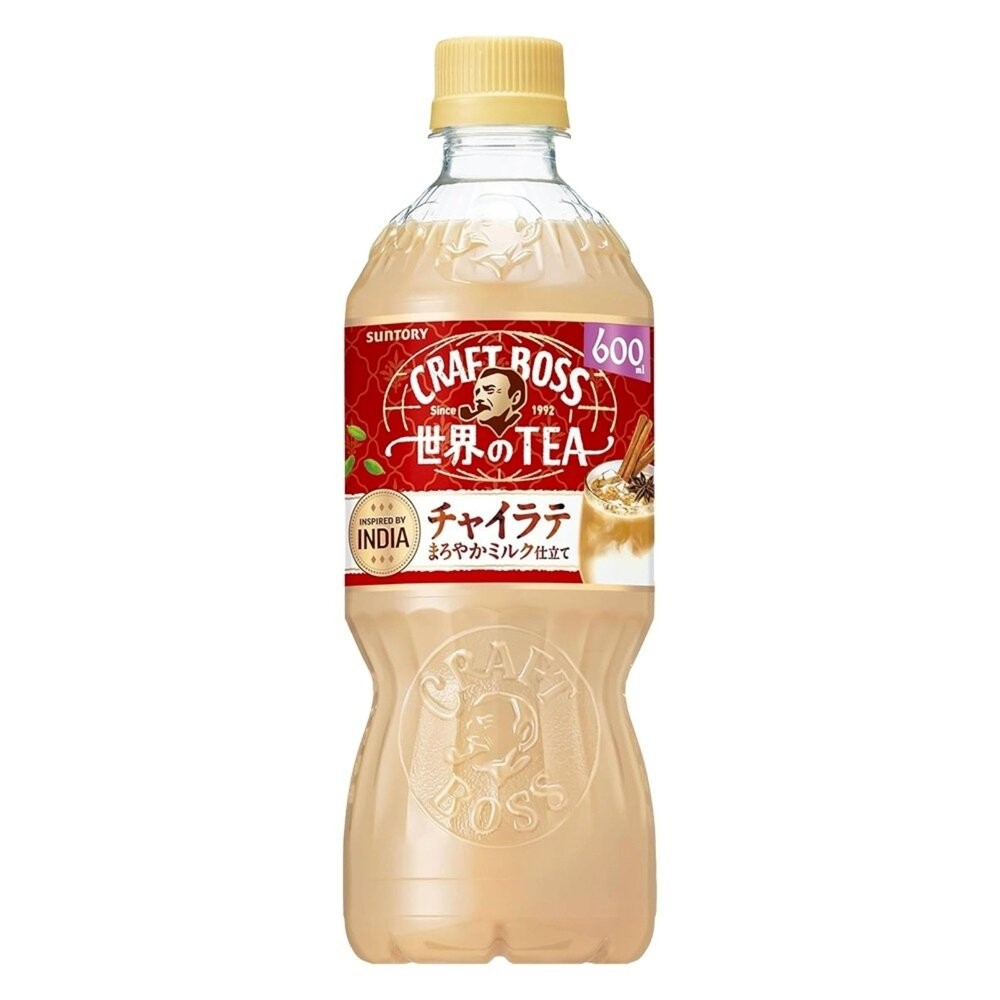 日本原裝 三得利 BOSS系列 CRAFT BOSS 印度奶茶風味飲 600ml/瓶-細節圖2