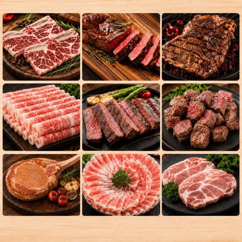 霸氣牛豬烤肉9件組(約3-5人分) 加贈保冷袋 0運費【天天鮮配】BBQ 燒烤 烤肉組 露營 牛排 牛肉片-細節圖2