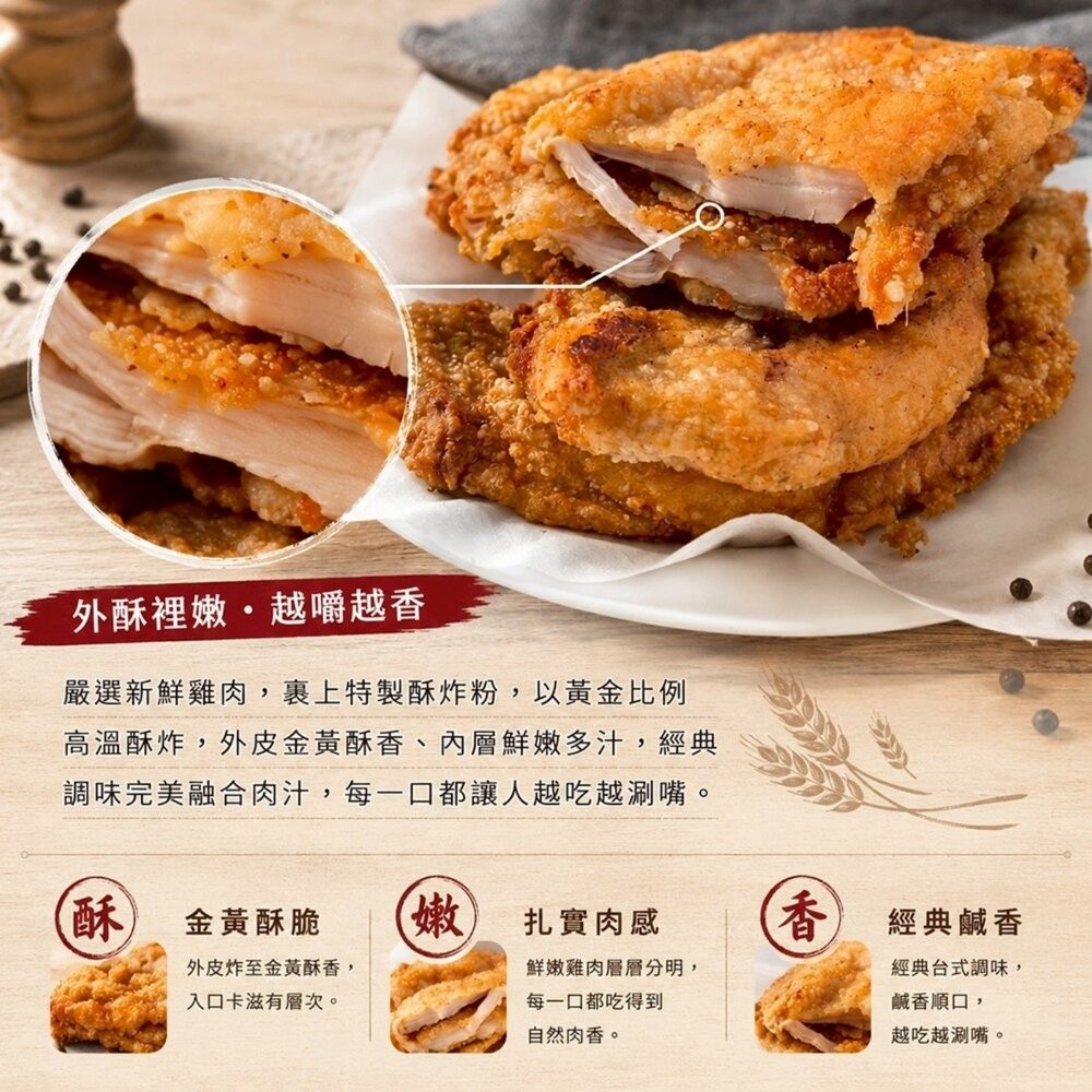 2XL超大裹粉香雞排(每片300g±10%)【天天鮮配】滿額免運 超厚切 夜市雞排 炸雞排 外酥內嫩-細節圖4