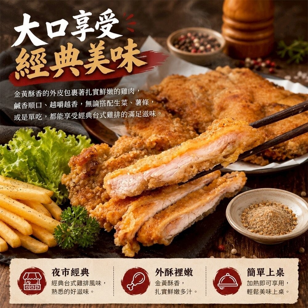 2XL超大裹粉香雞排(每片300g±10%)【天天鮮配】滿額免運 超厚切 夜市雞排 炸雞排 外酥內嫩-細節圖6