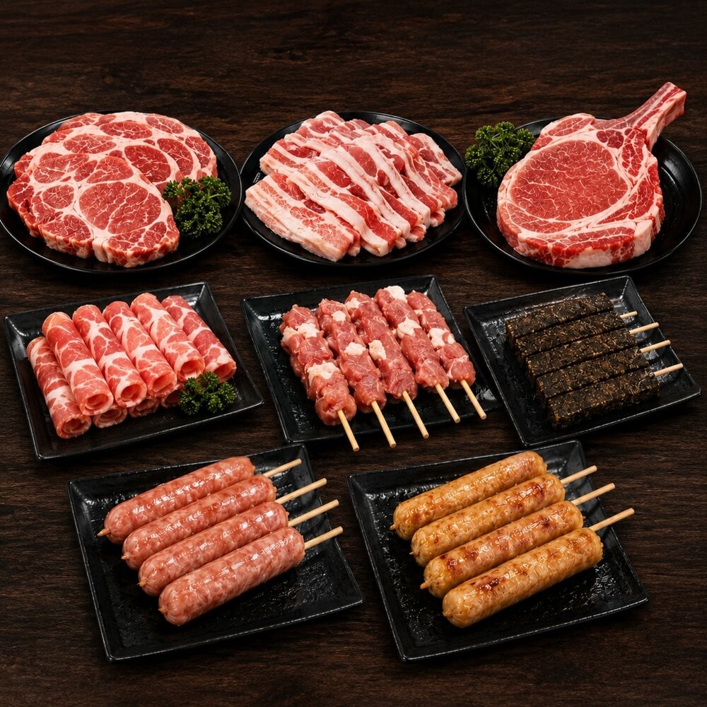 豬事大吉15件組烤肉組 加贈日本烤肉醬 0運費【天天鮮配】BBQ 燒烤 烤肉組 露營 豬排 豬肉片 聚會 烤肉食材 中秋-細節圖2