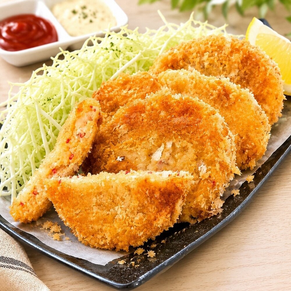 日式松葉蟹奶香可樂餅(每包6片/450g±10%)【天天鮮配】可樂餅 松葉蟹可樂餅 日式可樂餅 酥脆可口 氣炸美食 日式-細節圖2