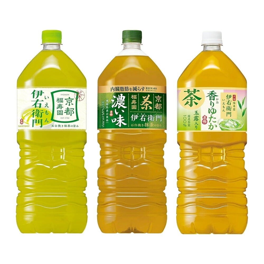 日本Suntory 伊右衛門 京都綠茶/濃厚綠茶/香醇綠茶(每瓶2L) 無糖茶 無糖綠茶-細節圖2