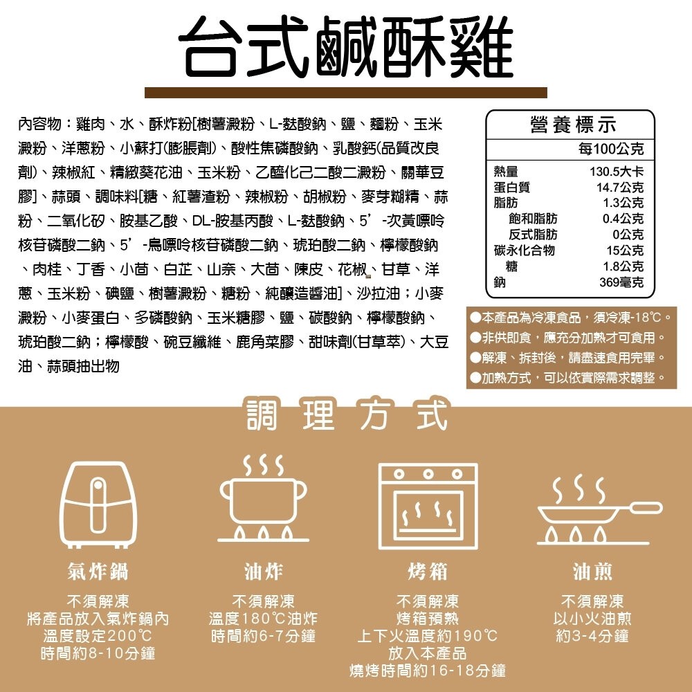 台式鹹酥雞(每包500g±10%) 【天天鮮配】滿額免運 鹹酥雞 鹽酥雞 炸雞丁 雞丁 雞肉丁-細節圖6
