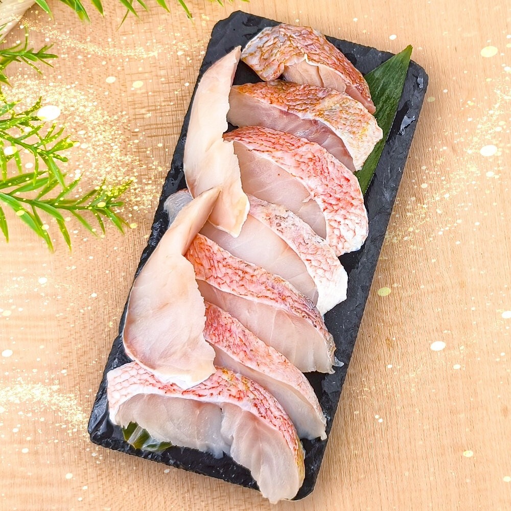 太平洋紅魚無刺切片(每盒250g±10%)【天天鮮配】 滿額免運 紅魚 石狗公 紅魚片 菲力 魚片 清肉片-細節圖2